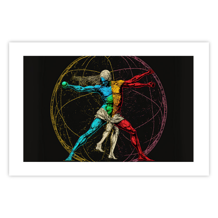Wall Poster Vitruvian athlete - a composition inspired by da Vinci's creation 151149 additionalImage 17