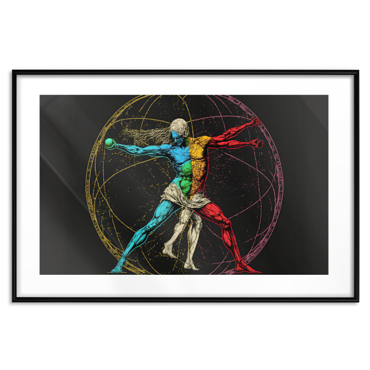 Wall Poster Vitruvian athlete - a composition inspired by da Vinci's creation 151149 additionalImage 13