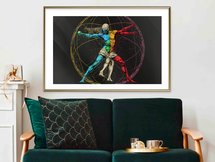 Wall Poster Vitruvian athlete - a composition inspired by da Vinci's creation 151149 additionalImage 21