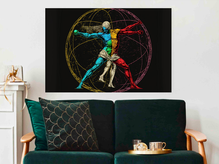 Wall Poster Vitruvian athlete - a composition inspired by da Vinci's creation 151149 additionalImage 22