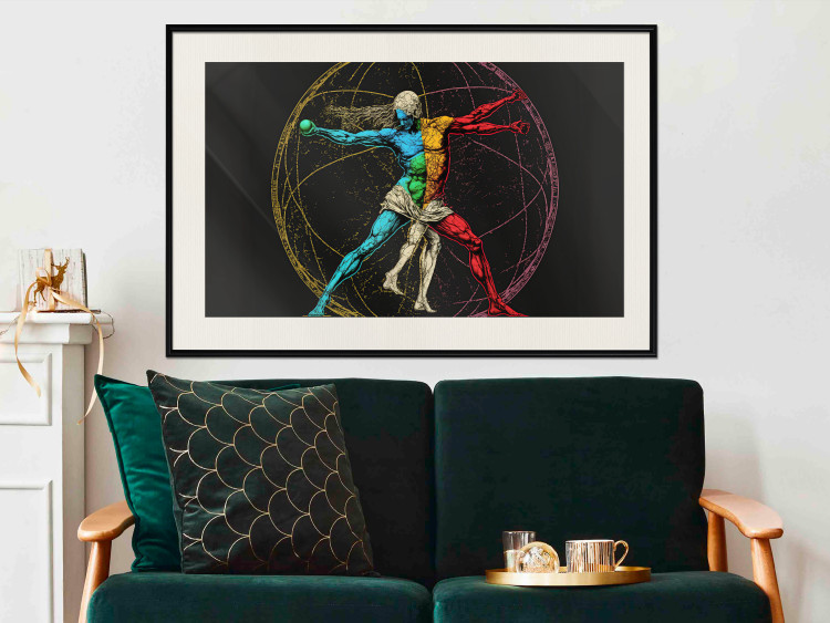 Wall Poster Vitruvian athlete - a composition inspired by da Vinci's creation 151149 additionalImage 19