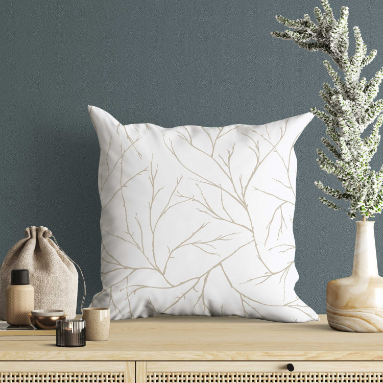 Decorative Microfiber Pillow Arrangement of Twigs - Organic Composition With Delicate Plants 151349 additionalImage 4