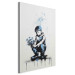 Canvas Blue Flowers - A Boy With a Bouquet Inspired by Banksy’s Style 151749 additionalThumb 2