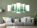 Canvas Spruce Forest - Trees Painted With Watercolor in Delicate Colors 151849 additionalThumb 3