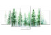Canvas Spruce Forest - Trees Painted With Watercolor in Delicate Colors 151849