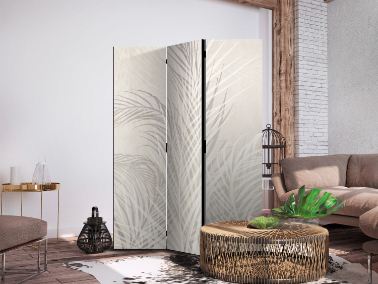 Room Divider Palm Leaves - Plants in Pastel Shades [Room Dividers] 152049 additionalImage 2