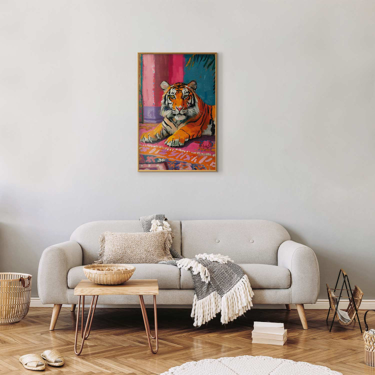 Poster Lying Tiger - A Painterly and Colorful Composition With an Animal 159949 additionalImage 9
