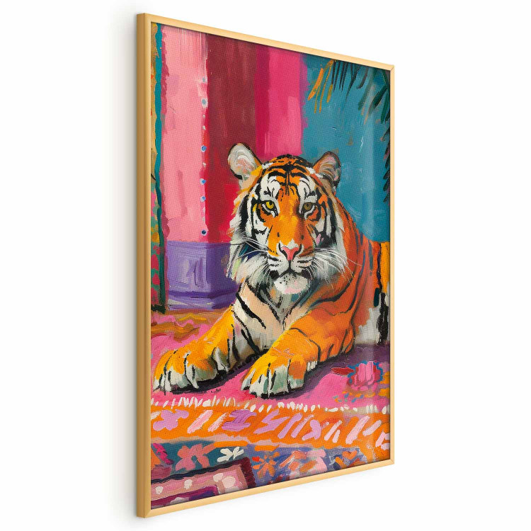 Poster Lying Tiger - A Painterly and Colorful Composition With an Animal 159949 additionalImage 7