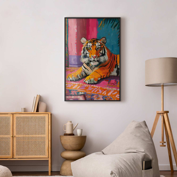 Poster Lying Tiger - A Painterly and Colorful Composition With an Animal 159949 additionalImage 11