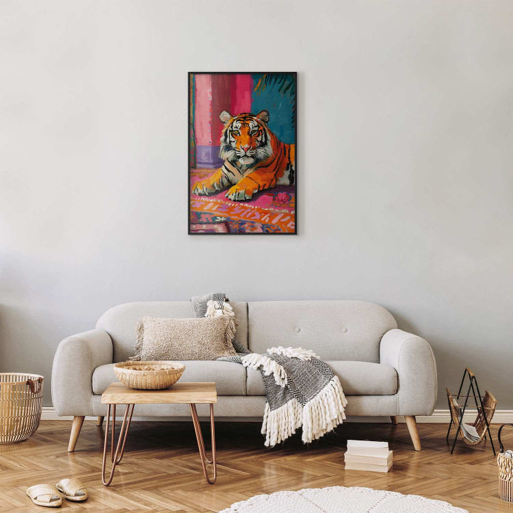 Poster Lying Tiger - A Painterly and Colorful Composition With an Animal 159949 additionalImage 3