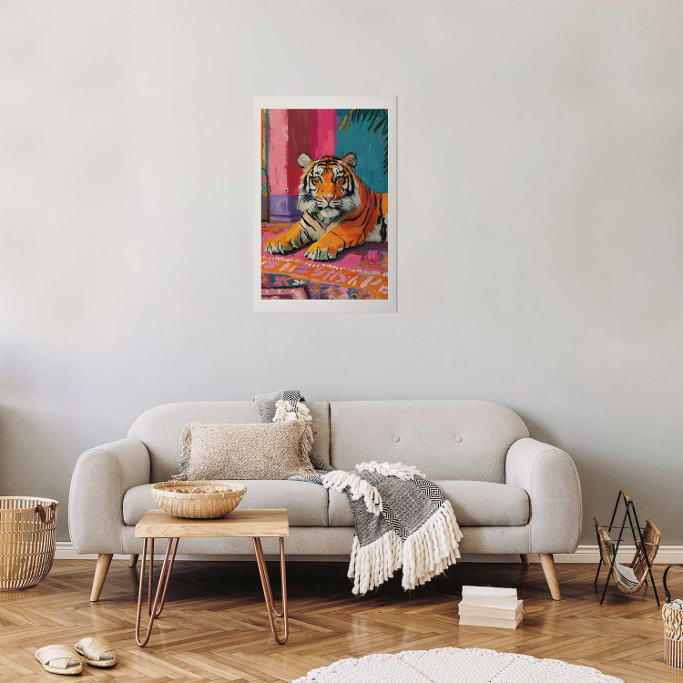 Poster Lying Tiger - A Painterly and Colorful Composition With an Animal 159949 additionalImage 22