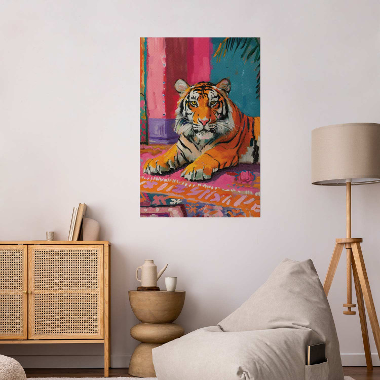 Poster Lying Tiger - A Painterly and Colorful Composition With an Animal 159949 additionalImage 10