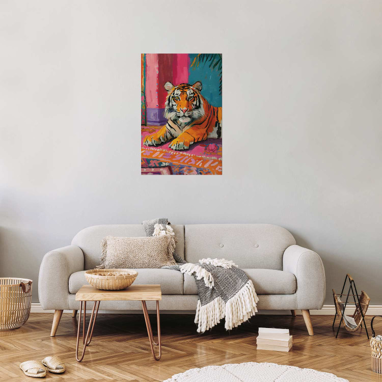 Poster Lying Tiger - A Painterly and Colorful Composition With an Animal 159949 additionalImage 8