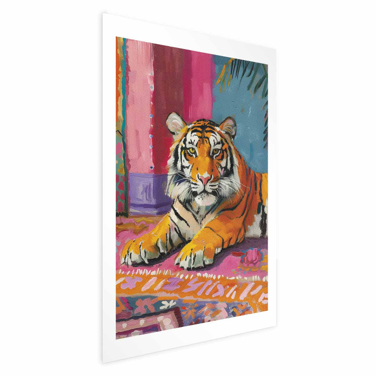 Poster Lying Tiger - A Painterly and Colorful Composition With an Animal 159949 additionalImage 19