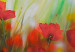 Canvas Print Romantic poppies - a meadow full of red flowers on blurred background 48549 additionalThumb 3
