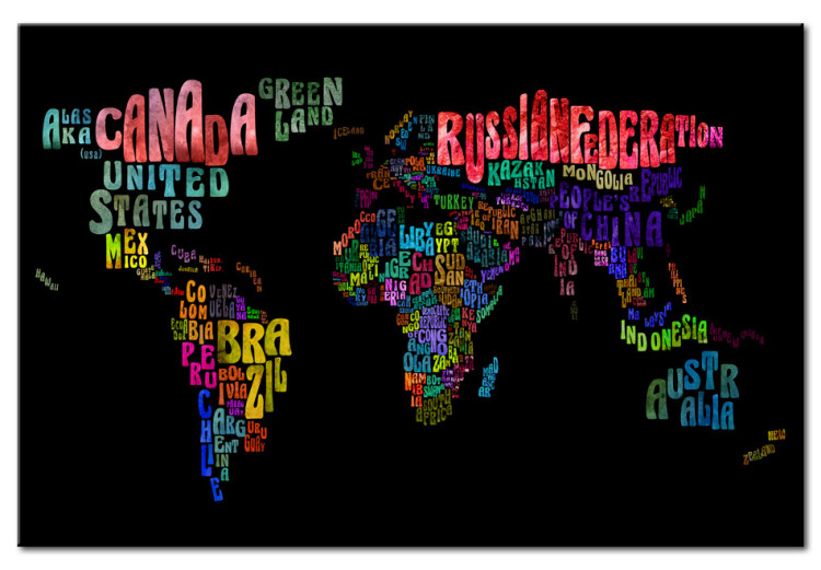 Canvas Art Print Names of countries 55249