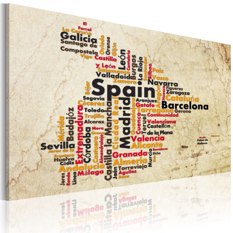 Canvas Text map: Spanish cities 55349 additionalImage 2