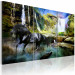Canvas Art Print Horse on the sky-blue waterfall background 55649 additionalThumb 2