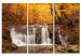 Canvas A waterfall in the middle of autumn trees 58649