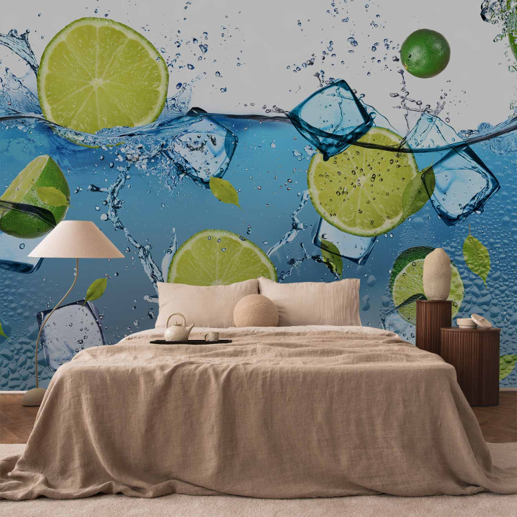 Wall Mural Water with Lemon - Refreshing Fruit Motif for the Kitchen or Room 60249 additionalImage 2