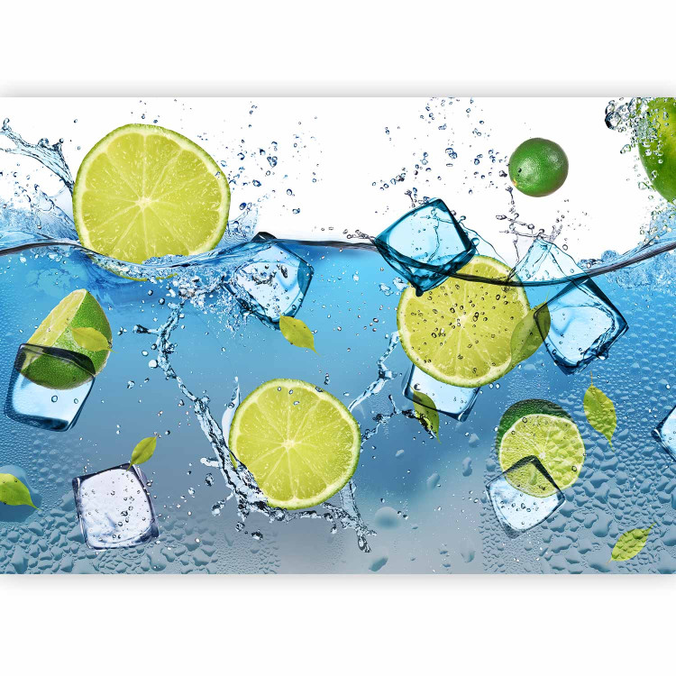 Wall Mural Water with Lemon - Refreshing Fruit Motif for the Kitchen or Room 60249 additionalImage 1