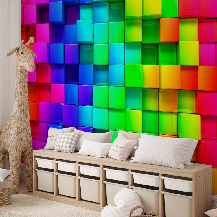 Photo Wallpaper Colourful Cubes 61949 additionalImage 5