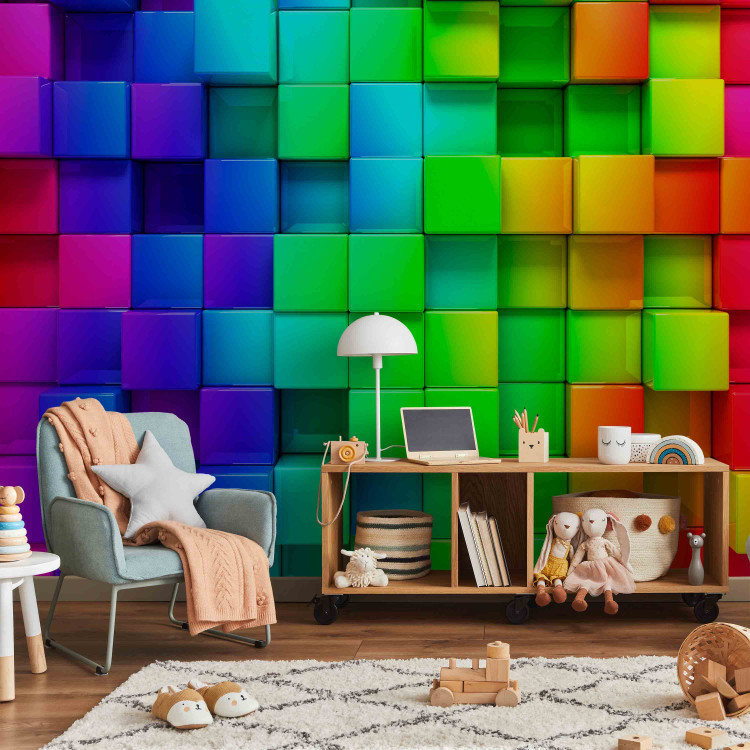 Photo Wallpaper Colourful Cubes 61949 additionalImage 6