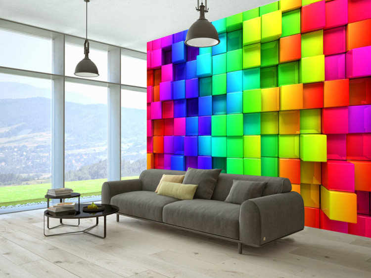 Photo Wallpaper Colourful Cubes 61949