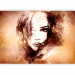 Photo Wallpaper Female Figures - portrait of a woman's face in watercolor style in browns 64549 additionalThumb 5