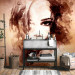 Photo Wallpaper Female Figures - portrait of a woman's face in watercolor style in browns 64549 additionalThumb 8