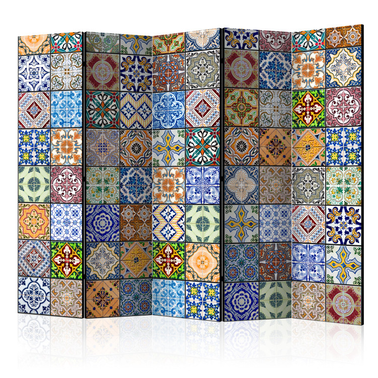 Room Divider Colorful Mosaic II - texture of colorful mosaic in ethnic motif 95449