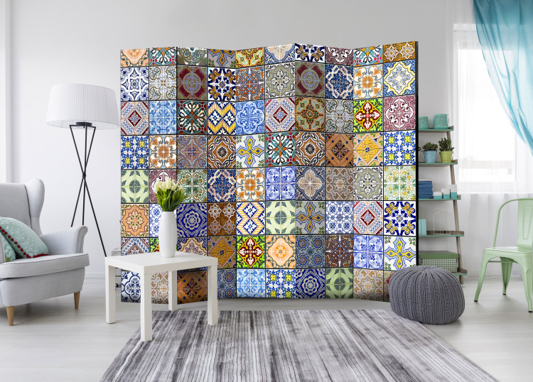 Room Divider Colorful Mosaic II - texture of colorful mosaic in ethnic motif 95449 additionalImage 2