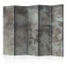 Room Divider Screen Hail Cloud II - architectural texture in the motif of gray concrete 95549