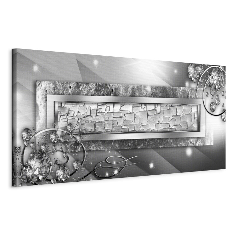Canvas Art Print Glass and Crystals (1-part) Wide Grey 106959 additionalImage 2