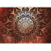 Photo Wallpaper Oriental spider web - black illuminated zen mandala on a background in browns 107759 additionalThumb 5