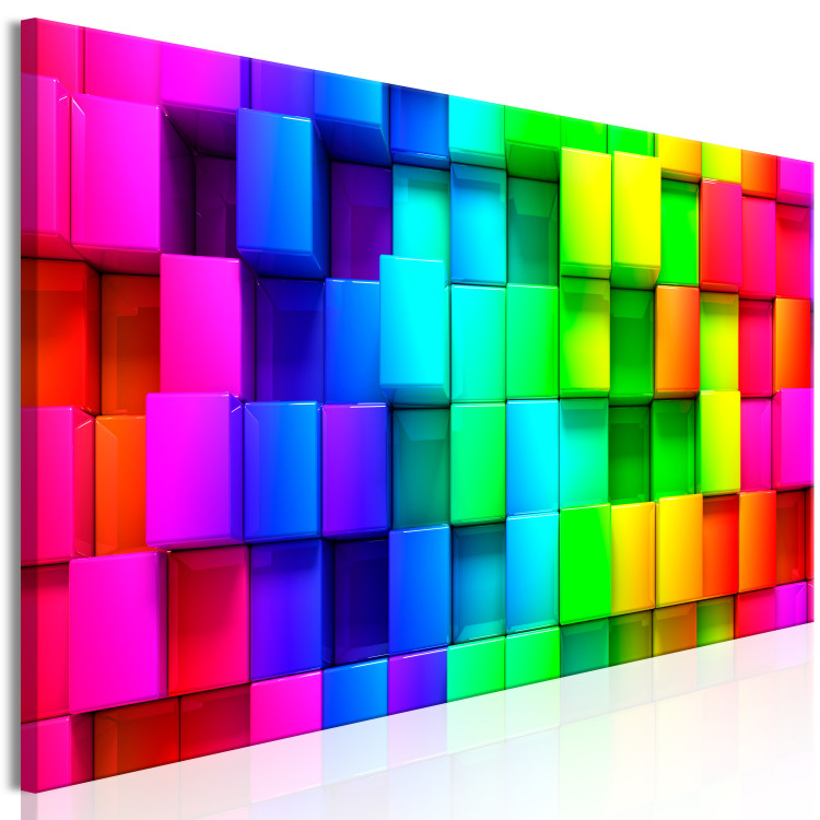 Canvas Art Print Colourful Cubes (1 Part) Narrow 113759 additionalImage 2