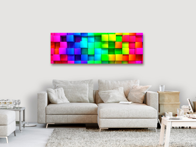 Canvas Art Print Colourful Cubes (1 Part) Narrow 113759 additionalImage 3
