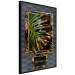 Poster Gilded Monstera - Composition with a tropical plant on a dark background 114359 additionalThumb 10