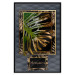 Poster Gilded Monstera - Composition with a tropical plant on a dark background 114359 additionalThumb 18