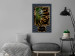 Poster Gilded Monstera - Composition with a tropical plant on a dark background 114359 additionalThumb 17