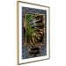 Poster Gilded Monstera - Composition with a tropical plant on a dark background 114359 additionalThumb 6