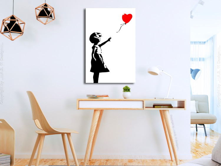 Canvas Print Little Girl with a Balloon (1 Part) Vertical 114559 additionalImage 3