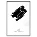 Poster Zodiac signs: Leo - composition with star constellation in black and white 114859 additionalThumb 24