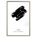 Poster Zodiac signs: Leo - composition with star constellation in black and white 114859 additionalThumb 19