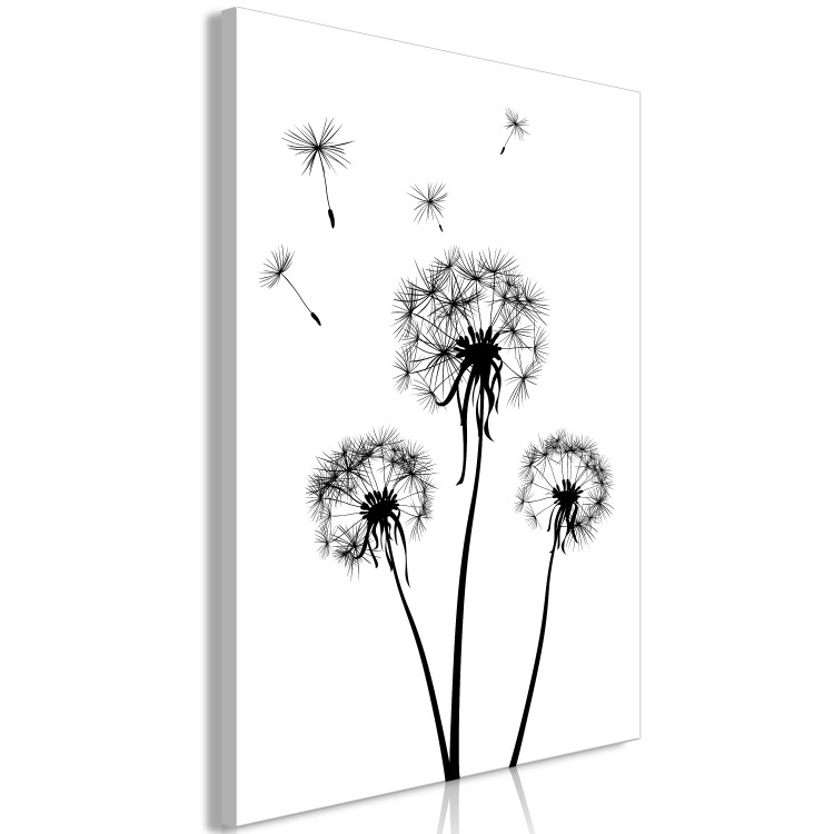 Canvas Dandelion Seeds in Flight (1-part) - Black and White Nature of Flowers 115059 additionalImage 2