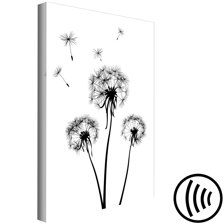 Canvas Dandelion Seeds in Flight (1-part) - Black and White Nature of Flowers 115059 additionalImage 6