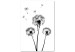Canvas Dandelion Seeds in Flight (1-part) - Black and White Nature of Flowers 115059