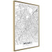 Wall Poster Map of Brussels - black and white map of one of the cities in Belgium with labels 116359 additionalThumb 2