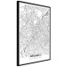 Wall Poster Map of Brussels - black and white map of one of the cities in Belgium with labels 116359 additionalThumb 7