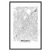 Wall Poster Map of Brussels - black and white map of one of the cities in Belgium with labels 116359 additionalThumb 15
